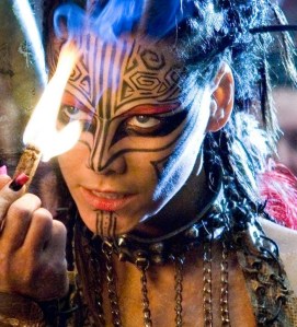 "I found the face-painting tent!"